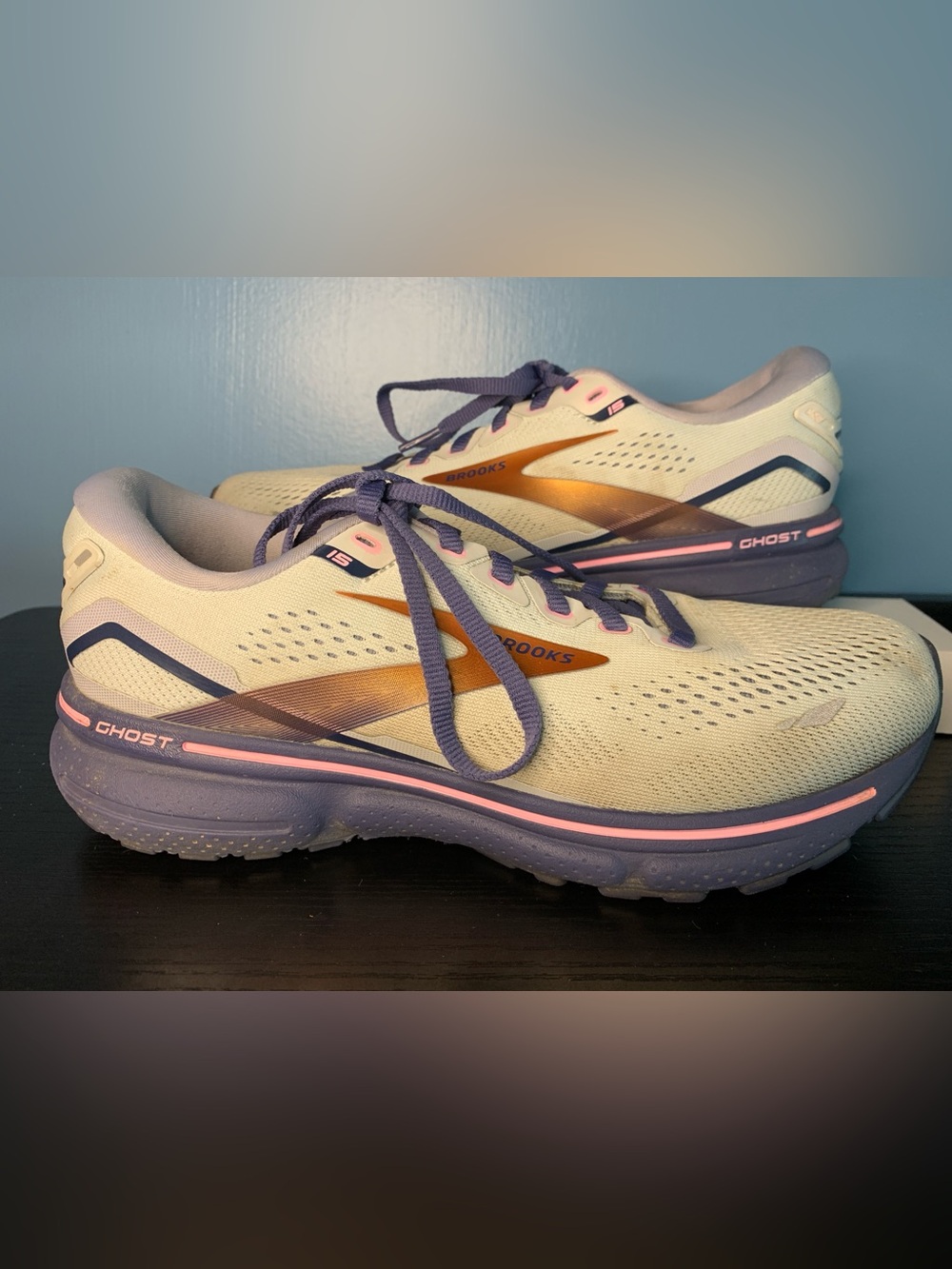 Brooks Women’s Running Shoes in Cream with Purple